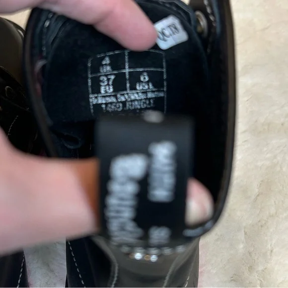 Dr. Martens 1460 Pink Sole Wanama Leather Jungle Zip Boots 6 - Picture 9 of 10